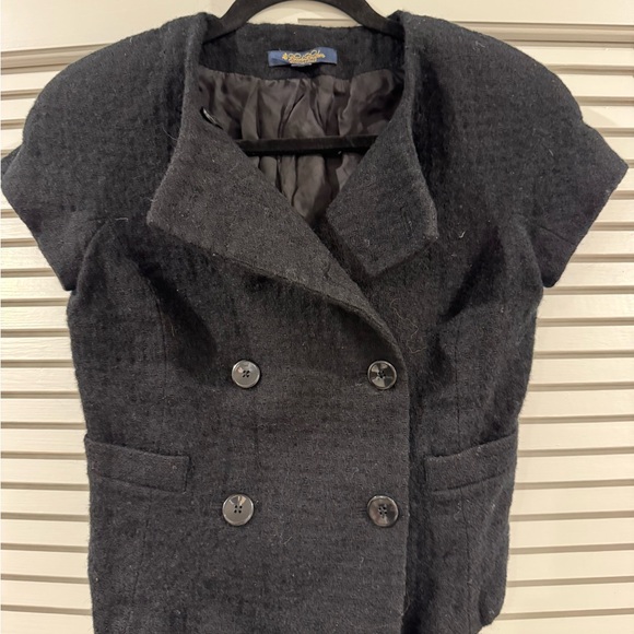 Brooks Brothers Jackets & Blazers - Brooks Brothers Black Tweed Short sleeve Double-Breasted Blazer